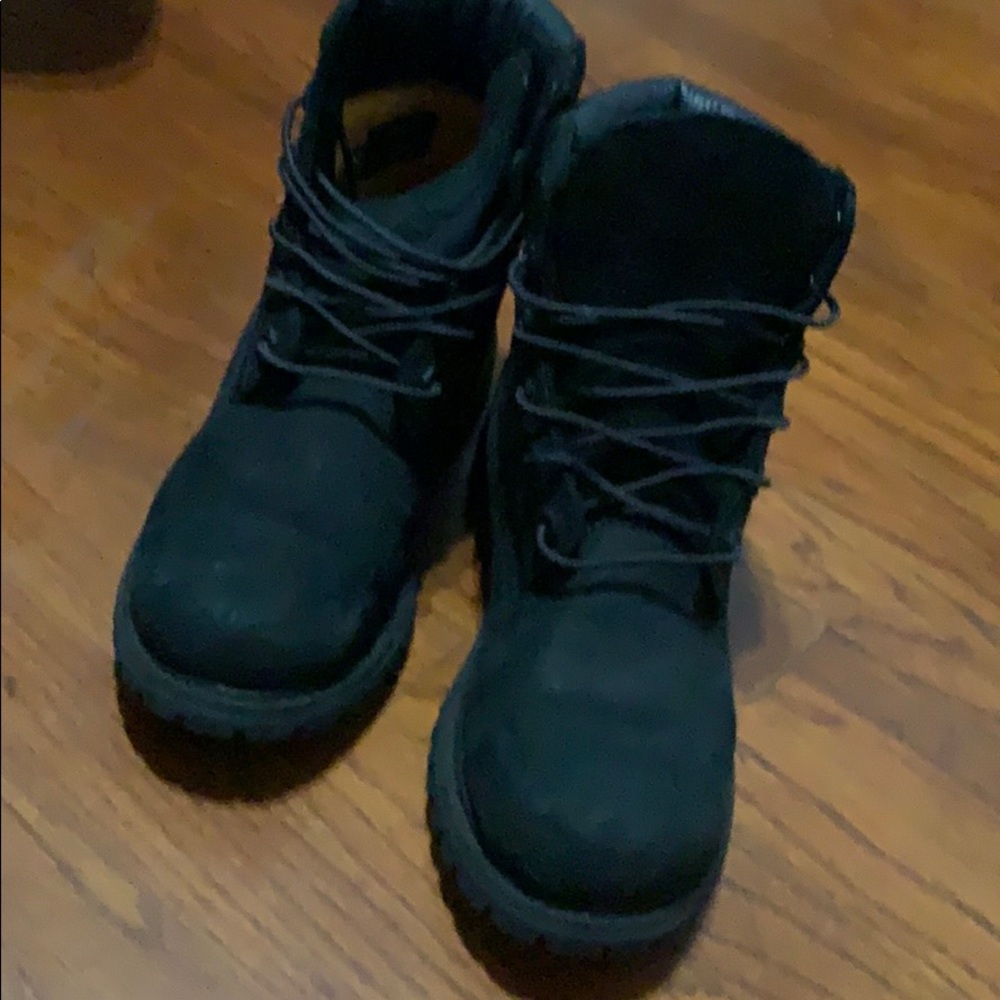 Black waterproof Timberlands